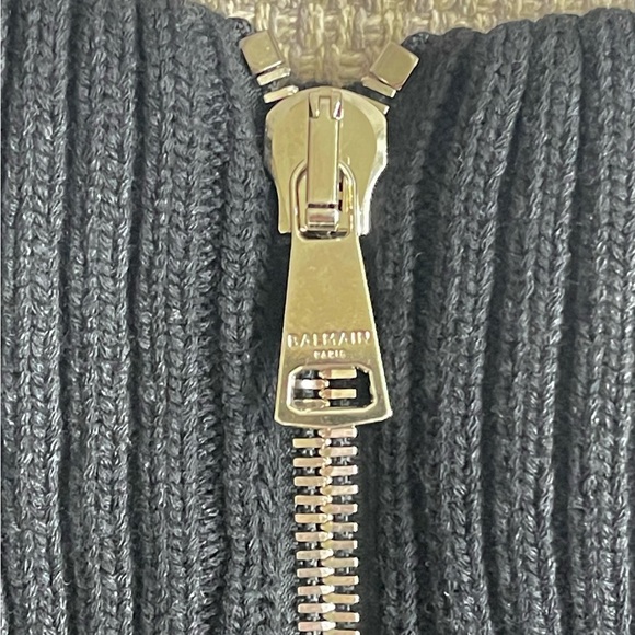 Balmain pullover zip up sweater - Picture 5 of 7